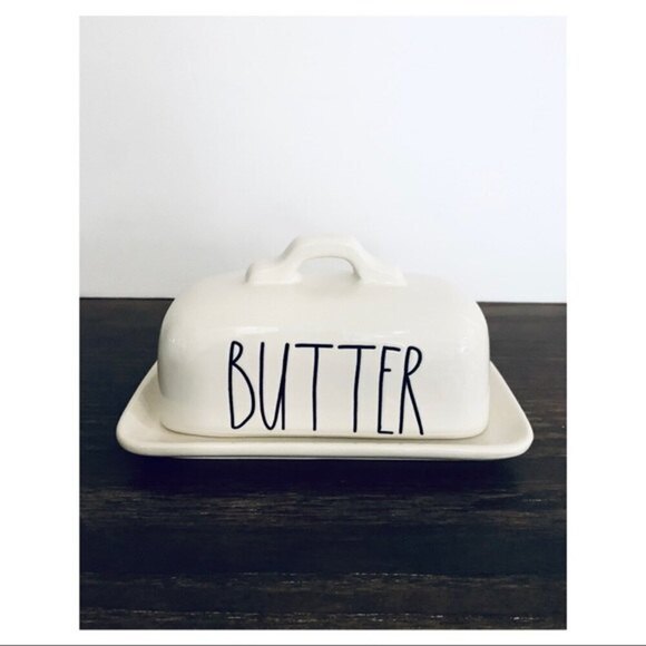 Rae Dunn Ceramic Butter Dish LL - Picture 1 of 7